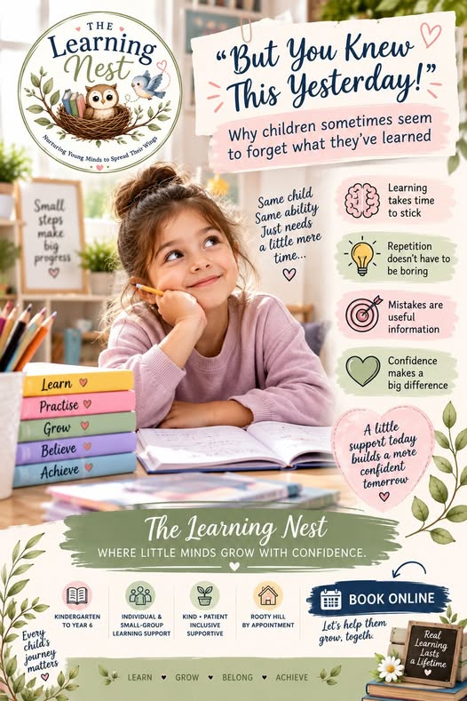 “BUT YOU KNEW THIS YESTERDAY!” — WHY CHILDREN SOMETIMES SEEM TO FORGET WHAT THEY’VE LEARNED 1